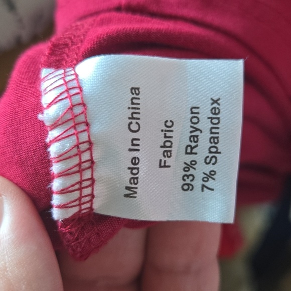 Smallshow Ruffle Sleeves Elegant Maternity in Rich Burgundy Size Xl - Picture 5 of 5